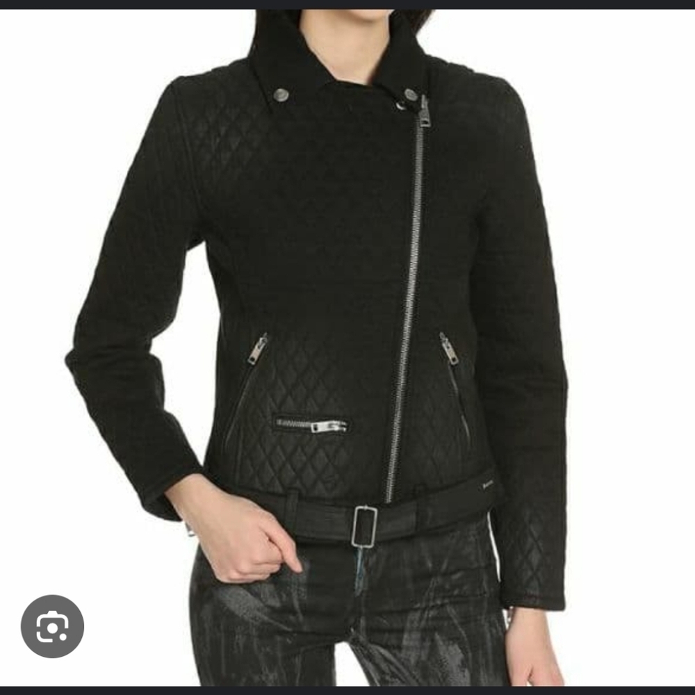 Diesel Jacket Women's Small Biker Stretch